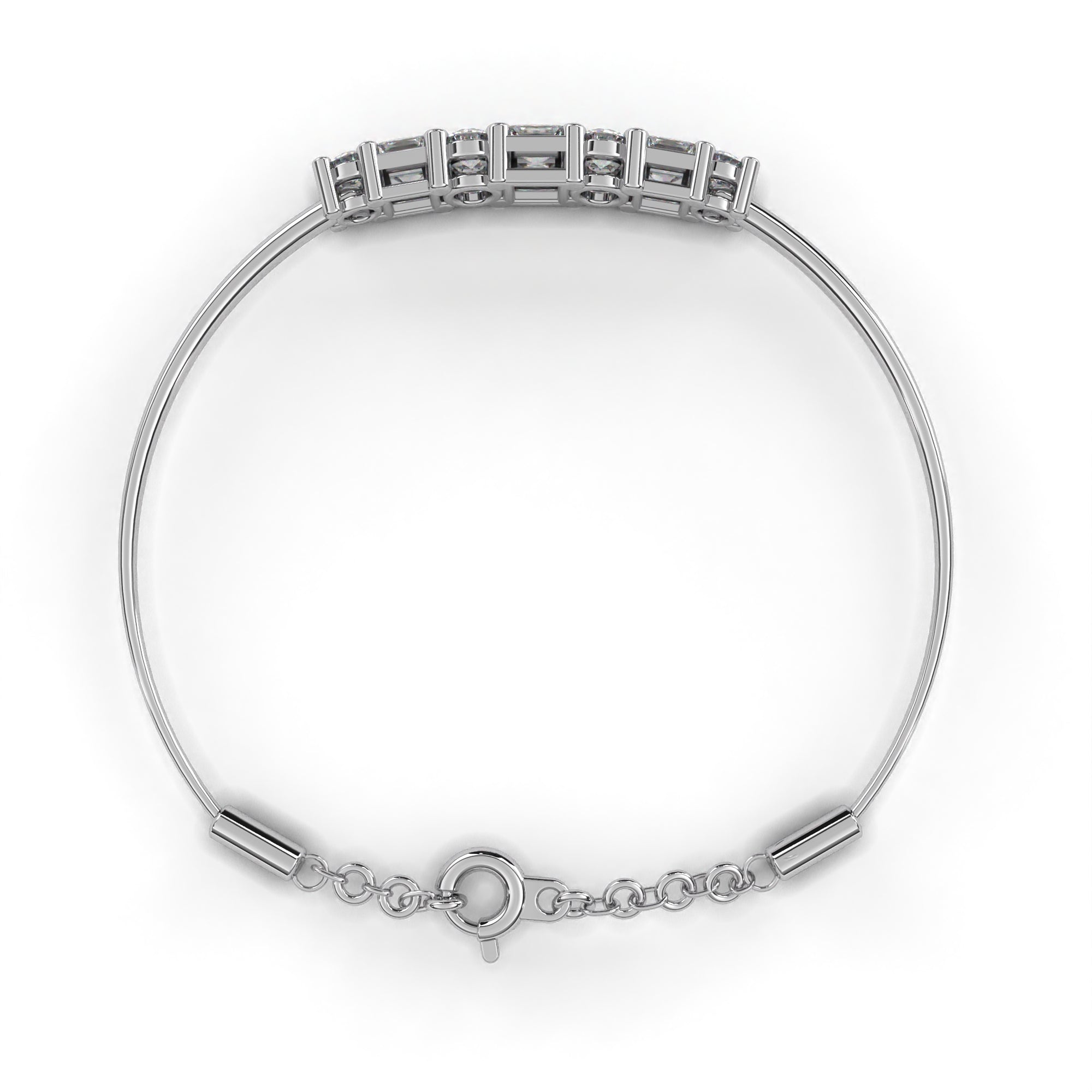 Solitairekart 0.36ct Round Cut Lab Grown Diamond Bracelet-HI Color. VS-SI Clarity